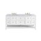 James Martin Vanities Breckenridge 72in Double Vanity, Bright White w/ 3 CM Carrara Marble Top 330-V72-BW-3CAR - alternate 1